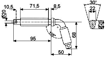 Kolík zajišťovací o 60mm, typ 2, serie 3000