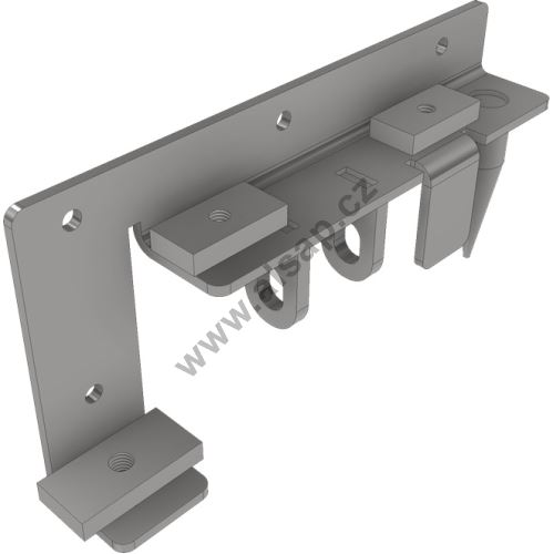 Mounting/connection kit CS L (MEGA) + pillar CS12, rear-left