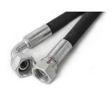 Hydraulic hose pump end straight, 90° elbow - SPX piston 1.5m (1)