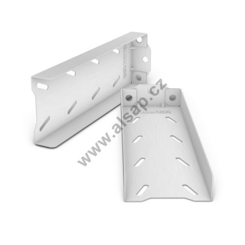 Horizontal toolbox brackets, from 340 - 520 mm, stainless steel