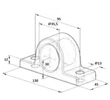 Cardan bearing / holder of 35 mm (1)