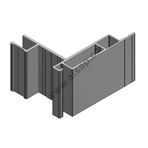 Front column CS 133 mm, 3200 mm - anodized