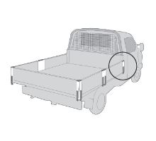 ARMATON sidewall post 300/400/600mm, front left/right, anodized (1)