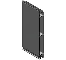 Middle profile, 233 mm - (aluminium/anodised)