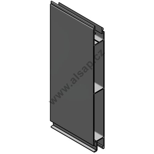 Middle profile, 233 mm - (aluminium/anodised)
