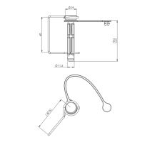 Čep držáku zábrany, o 12x70 mm, TAKLER, nylon, pro držáky o šířce 55mm (3)
