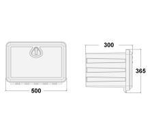 Plastic toolbox, FAST PLEX BAWER, from 500 to 1000 mm, optional accessories (1)
