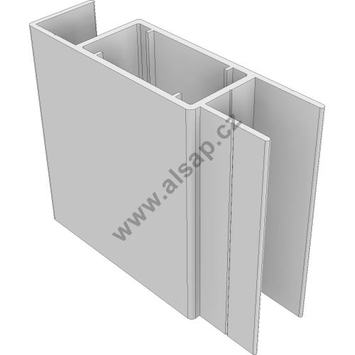 Profile column 65/123 x 35 with board holders, aluminum (1)