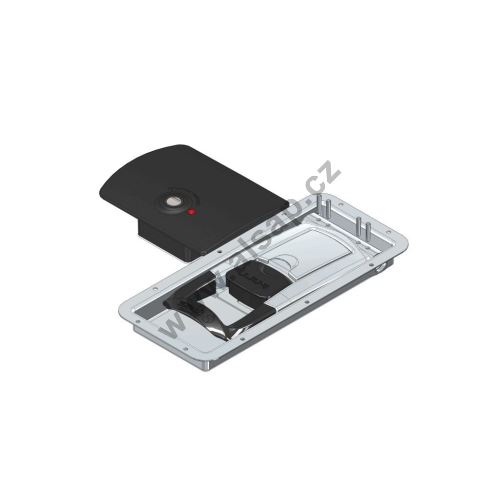 Recessed PUSH lock 29 mm, FURGOCAR TORSEO for o16 mm rod, stainless steel, remote control