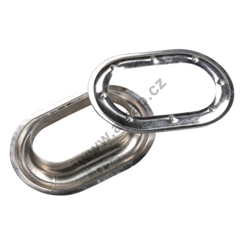 Nickel oval sail eyelet, a 22.5, b 13.5, h 11.8 mm (2)