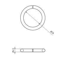 Lock ring for the interchangeable container beam of 38 mm (1)