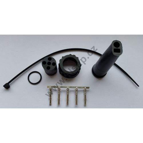 WAS 5-pin connector for 4x0.75 cable + flat cable - complete