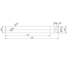 Swing pin for tipper, o30mm, l=250mm, with hole for locking pin, gZinc (1)