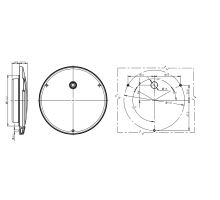 Inner LED lighting, clear/milk glass, 12/24V, classic/sensor, recessed O152mm (2)