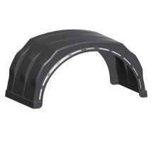 Plastic mudguard WL (white line), 450x1460x910mm, inner hole o42mm, Bawer