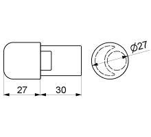 Upper end piece for o27mm, DELTA (1)