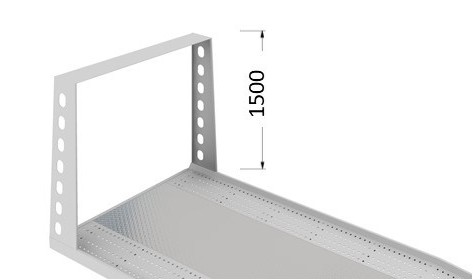 Rám pro ochranu kabiny L, vysoký 1500 mm