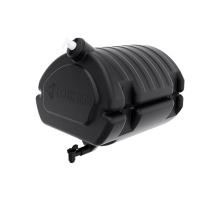 Black 50L water canister with soap container