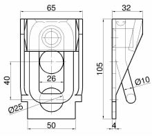 Frame lashing ring 2000 kg – powder coated (1)