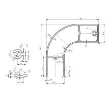 Leading edge barrier profile, 100/100 mm (1)