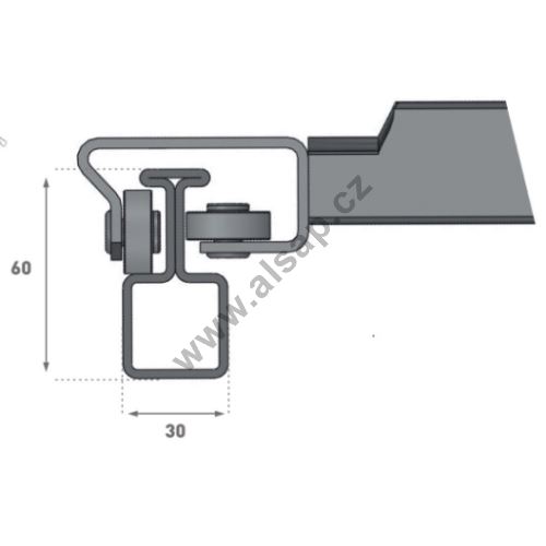 Steel guide profile 24x25, galv. l=6000