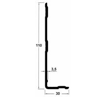 Outer cover profile - bottom L 110x30 mm (257)