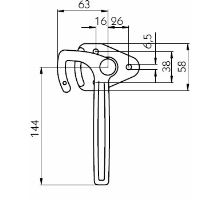 Side closure size: 0 right, marked (1)