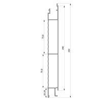 Middle dropside profile 200 mm, Wave - (aluminum/anodised) (1)
