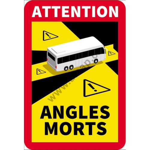 Magnetic warning sign "Blind Spot" 250x170 mm