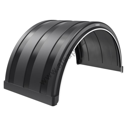 Plastic mudguard WL (white line), 450x2125x1365mm, with stiffening ribs, DOMAR DK18