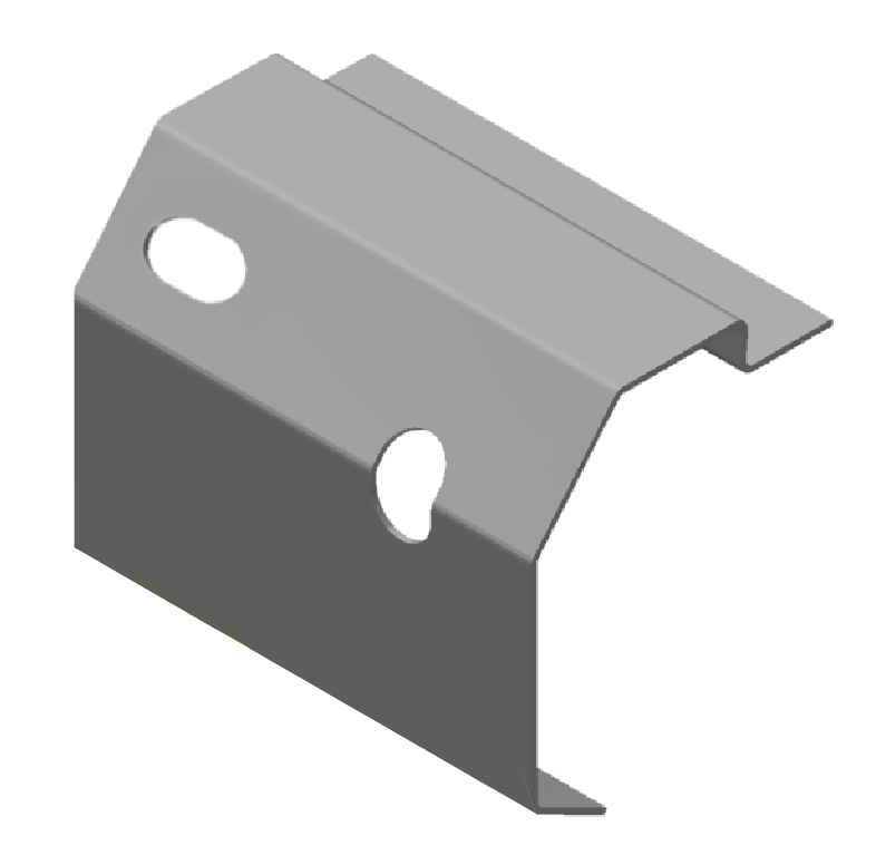 Profil obvodový qst 166 x 21 mm, s otvory, ocel 3 mm, 7500 mm