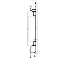 Profile middle 200mm for installation of anchor rail, aluminum