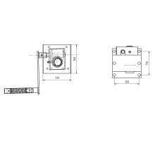 Spare wheel winch 137x140mm with fixed handle (1)