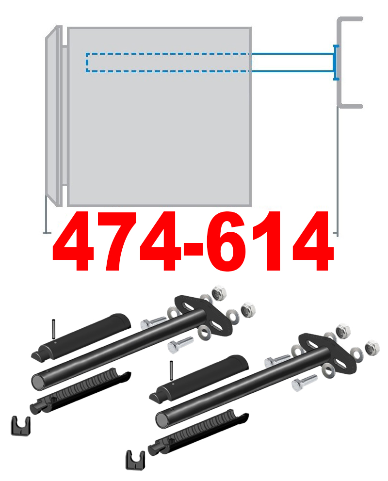 Držák bedny trubka o30mm easy, pro BAWER E2,6 152/153 METAL Y= 474-614mm