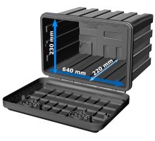 Plastic toolbox, from 400 to 1000 mm, from 25 l - 135 l, with BAWER logo, E0 (4)