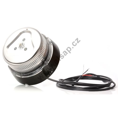 LED orange beacon, clear cover, 1 mode, 12-24V, magnet, 3m cable (1)