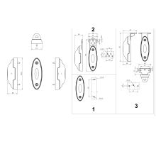 Rear antenna L/R, LED, vertical mounting, Red/White/Orange (1)