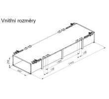 Double-sided box for the rear axle, zn, 2475x738x411mm (5)