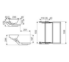 Mechanical step for side doors of a van, aluminum (1)