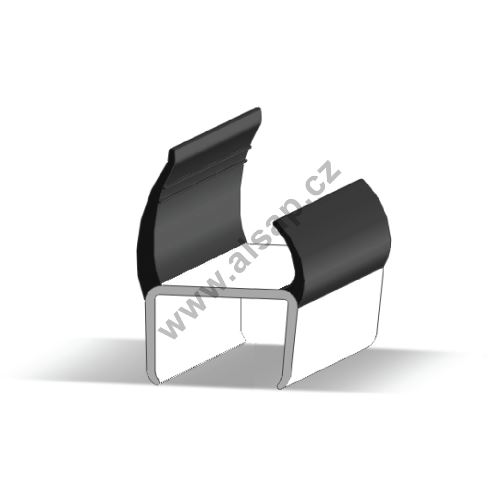 PVC seal 30mm grey/grey, 2 flaps, 2.6 m (1)