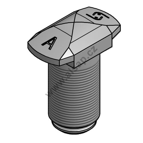 Lock bolt of the swap body beam 52 mm