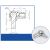 Gas strut end fitting, right-angle joint, M8