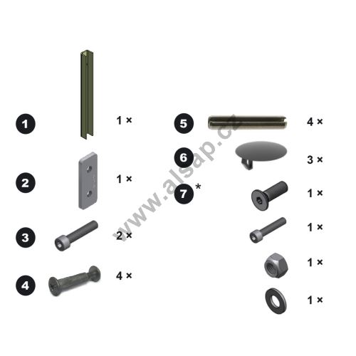 Connecting kit for pillars 65/158 - extra
