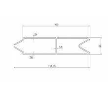 Pyramid profile for CS, 100/113 mm K - aluminum (3)