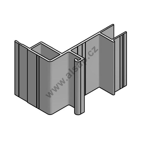 CS12 front pillar profile, aluminum