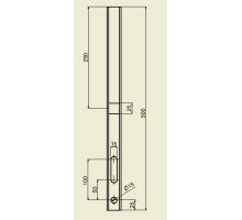 Reinforcement U34x24-500 for CS posts - lower rear for bracing A2 (1)