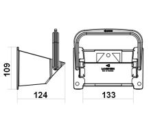 Chock holder for E36, 166mm, for chock 550016, plastic, LOKHEN (2)