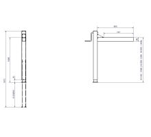 Landing leg for interchangeable structures, lifting 1298 - 2073 mm, with crank, max 1300kg (2)