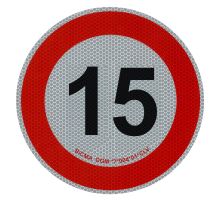 Reflective speed board, 190 mm, sticker with class 2 reflective foil