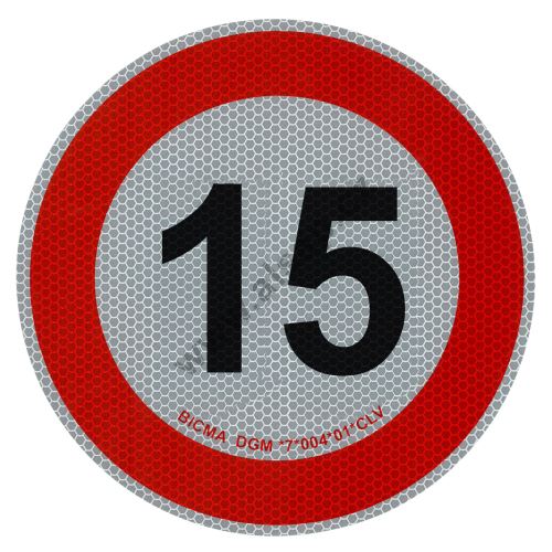 Reflective speed board, 190 mm, sticker with class 2 reflective foil